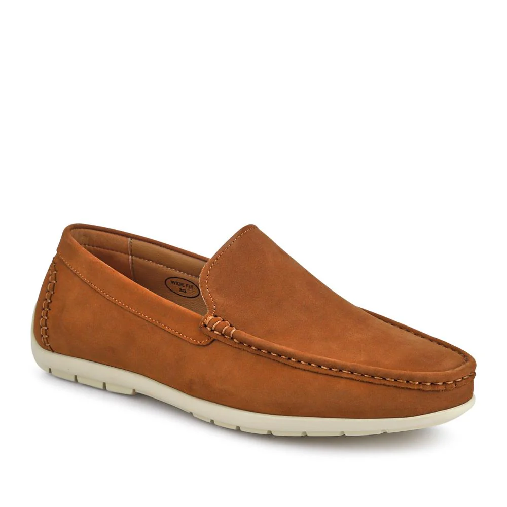 Rohan Wide Fit Leather Sheepskin-Lined Moccasins - ROHAN / 327 071 - Tan