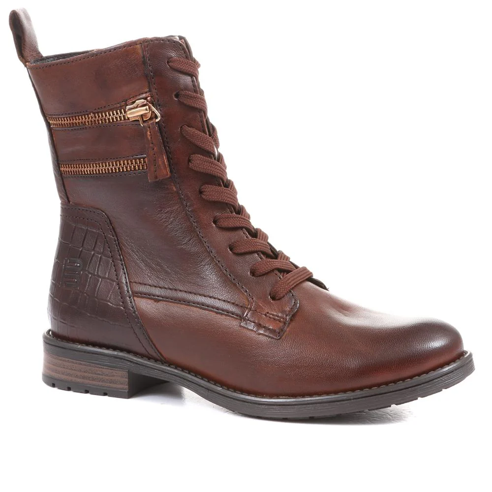 Ronja Leather Lace-Up Ankle Boots - BUG36516 / 322 873 - Image 2