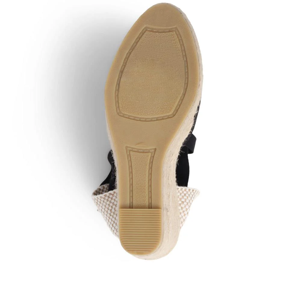 Rosabelle Lace Detail Espadrilles - ROSABELLE / 325 425 - Black - Image 4