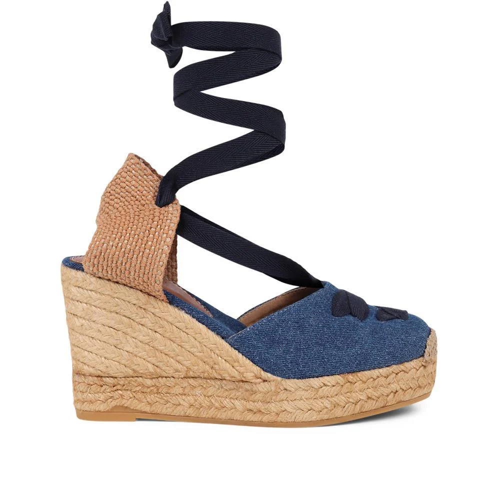 Rosabelle Lace Detail Espadrilles - ROSABELLE / 325 425 - Denim - Image 2