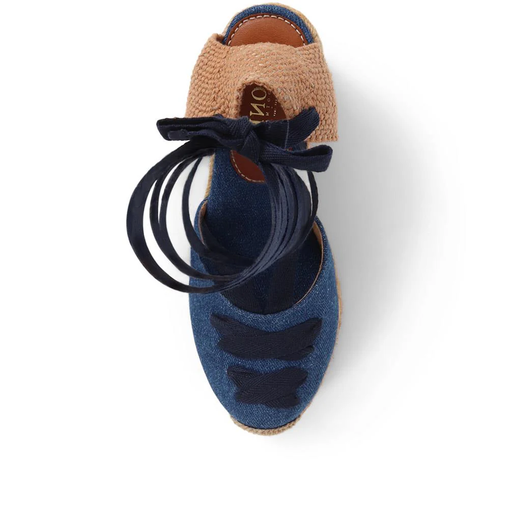 Rosabelle Lace Detail Espadrilles - ROSABELLE / 325 425 - Denim - Image 3
