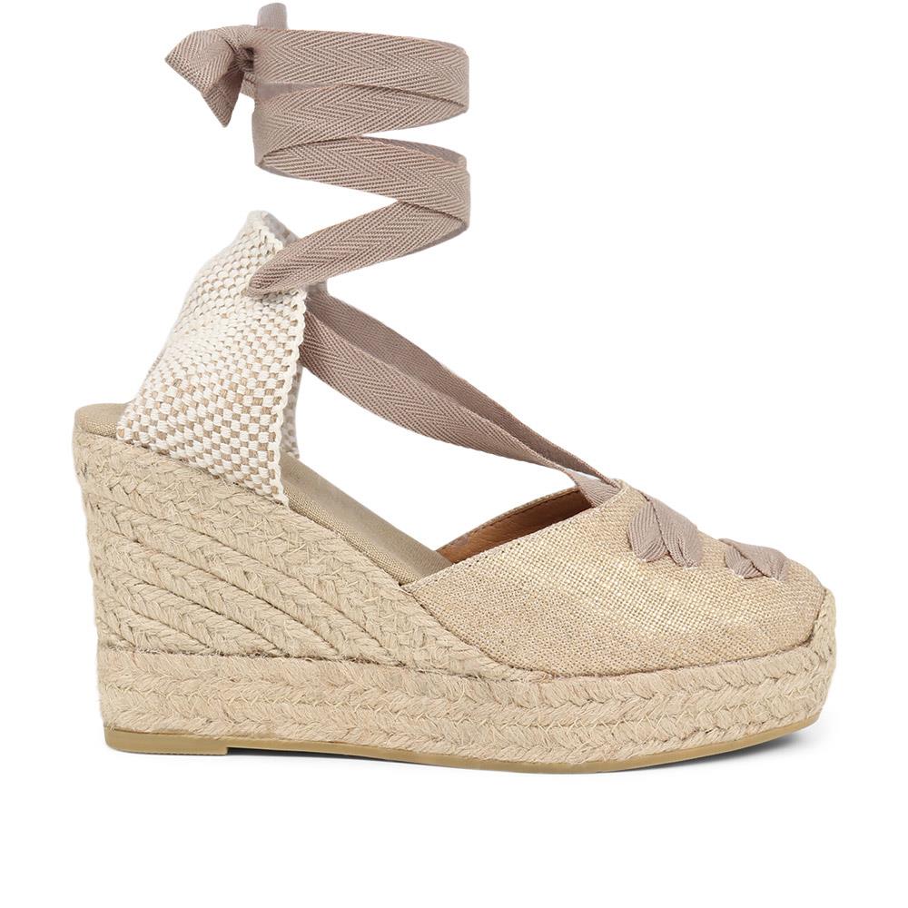 Rosabelle Lace Detail Espadrilles - ROSABELLE / 325 425 - Gold - Image 2