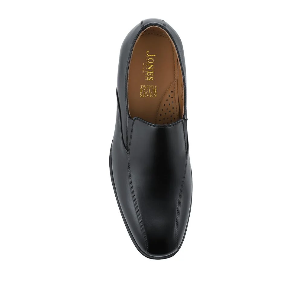 Rothbury Wide Fit Slip On Leather Loafers - ROTHBURY / 328 094 - Black - Image 4