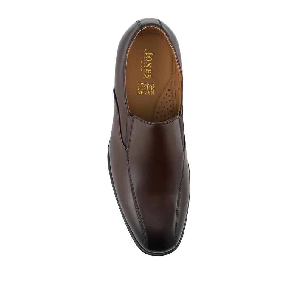 Rothbury Wide Fit Slip On Leather Loafers - ROTHBURY / 328 094 - Brown - Image 4