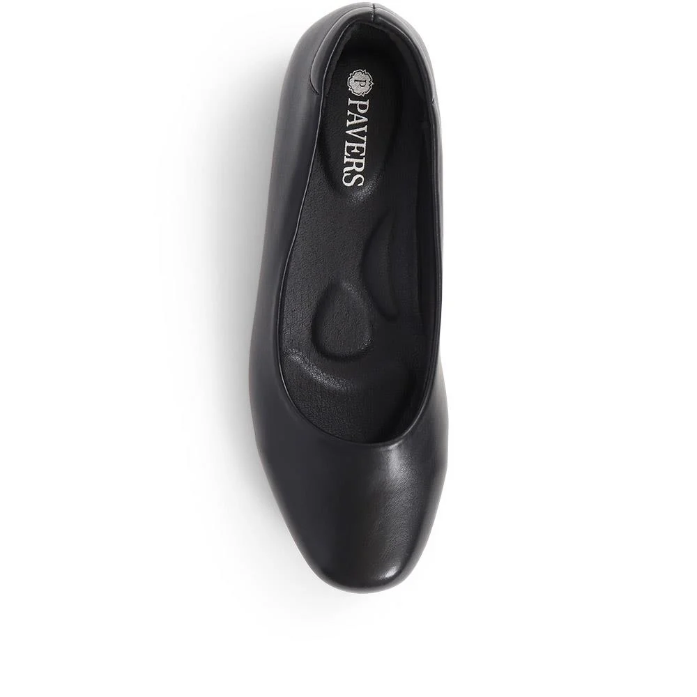 Rounded-Toe Ballet Flats - WK39001 / 324 950 - Black - Image 6