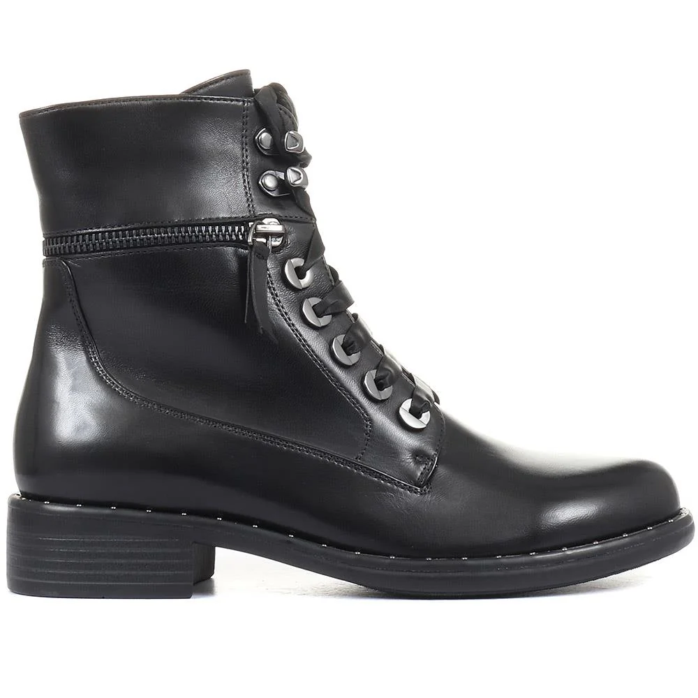 Roxana 04 Leather Hiker Boots - SINO30517 / 318 120 - Black - Image 2