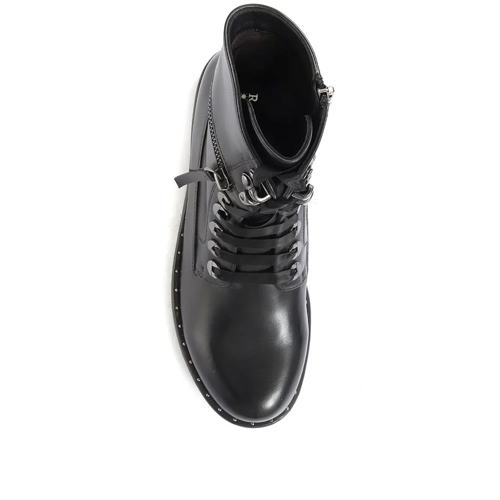 Roxana 04 Leather Hiker Boots - SINO30517 / 318 120 - Black - Image 4