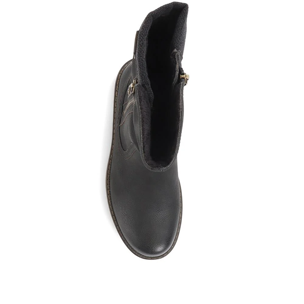 Ruched Calf Boots - CENTR36089 / 322 658 - Black - Image 4
