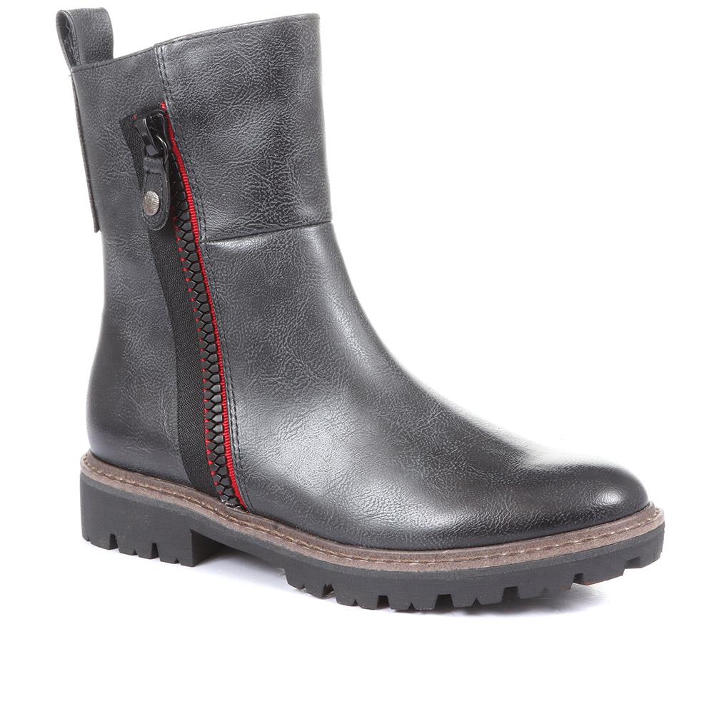 Rugged Biker Ankle Boots - WEN34506 / 320 721