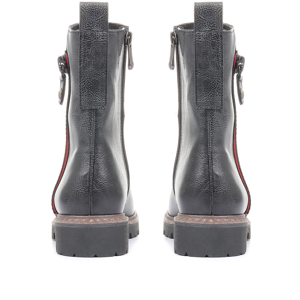 Rugged Biker Ankle Boots - WEN34506 / 320 721 - Dark Grey - Image 3
