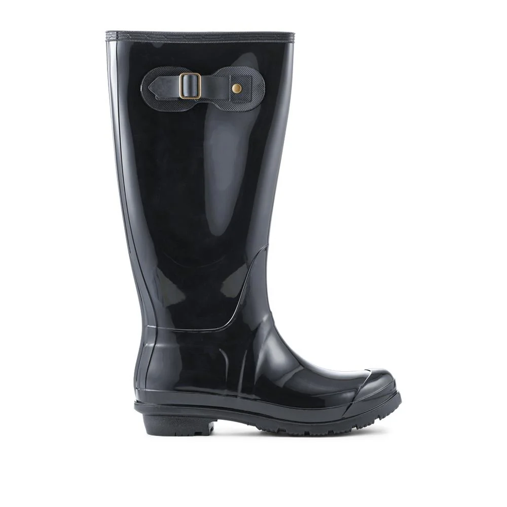 Rugged Comfy Welly Boots - ZHE42001 / 328 494 - Black - Image 2