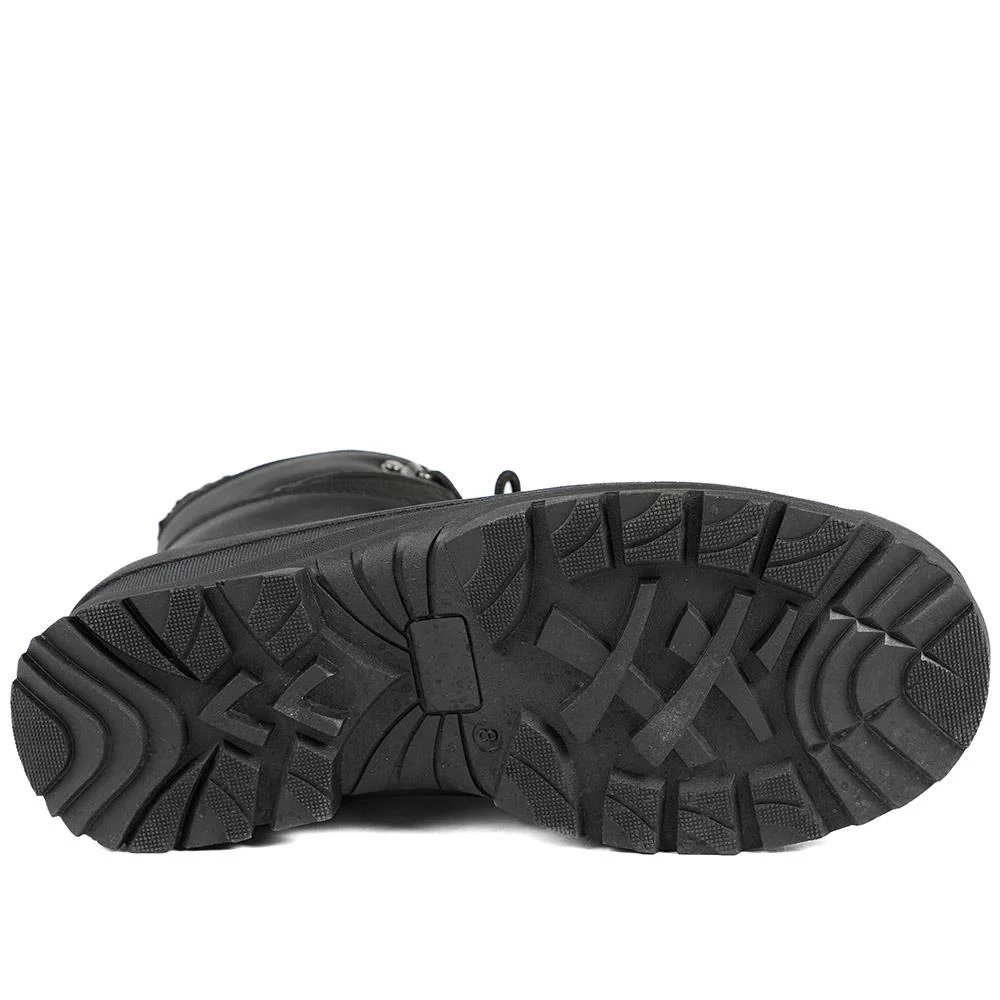 Rugged Warm Lined Lace Up Weather Boots - SHINN42006 / 328 540 - Black - Image 6