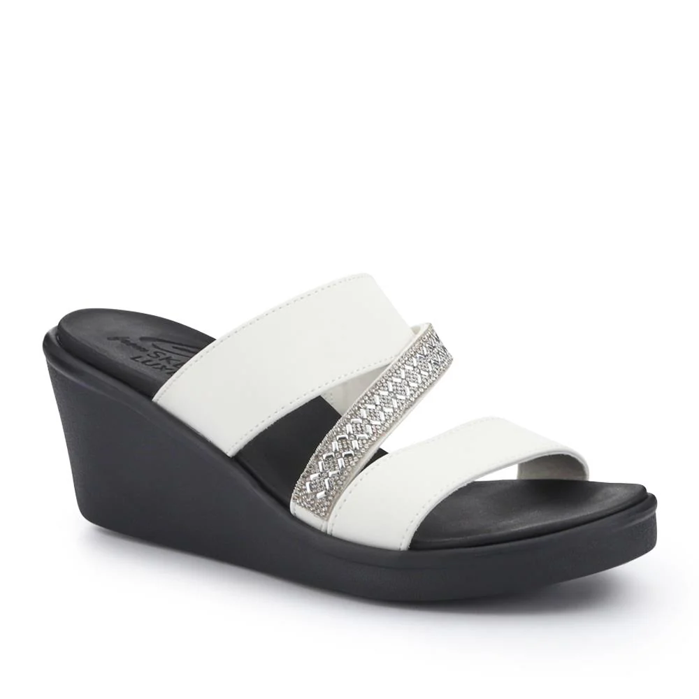 Rumble On Wedge-Heeled Mules - SKE41070 / 327 372 - White