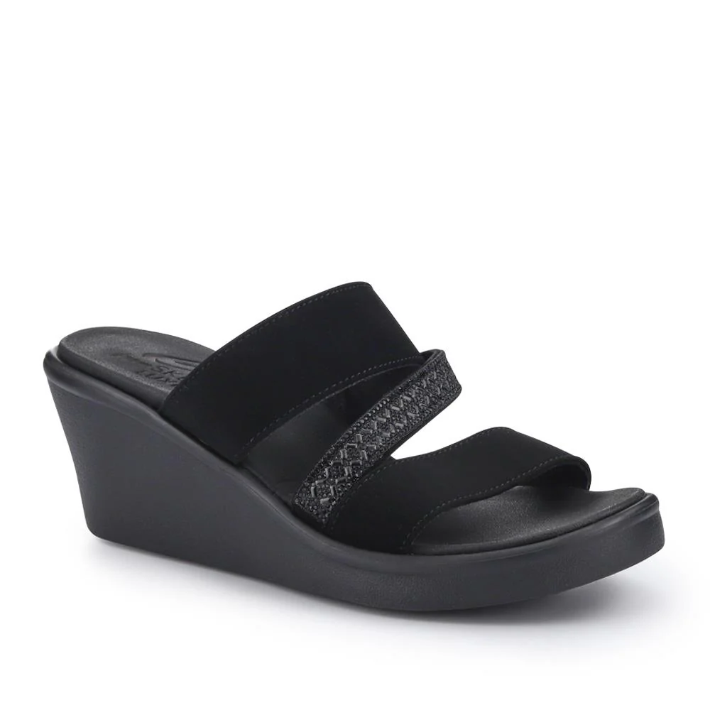 Rumble On Wedge-Heeled Mules - SKE41070 / 327 372 - Black