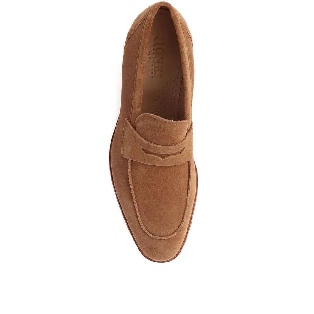 Russell Leather Penny Loafers - RUSSELL / 320 483 - Tan Suede - Image 5