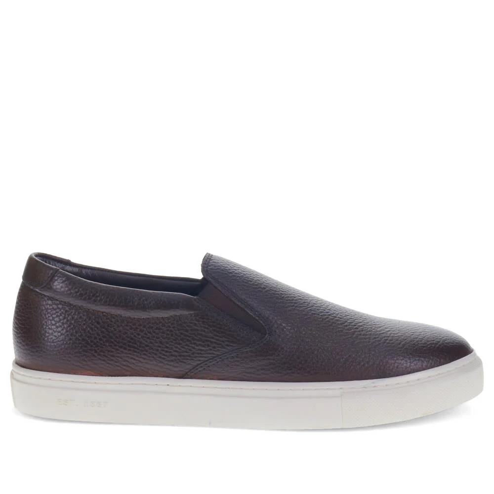 Ryden Leather Slip-On Shoes - RYDEN / 326 498 - Dark Brown - Image 2
