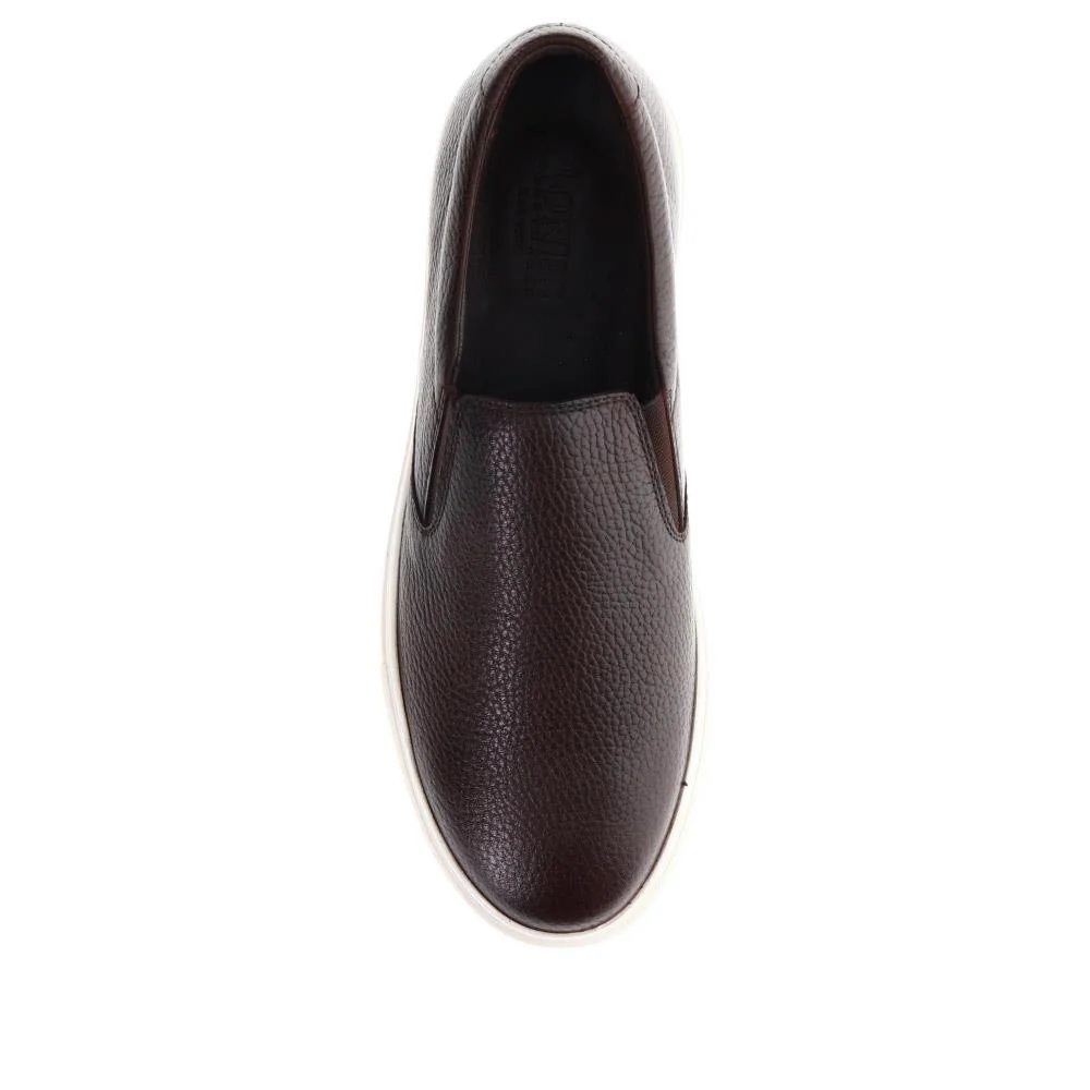 Ryden Leather Slip-On Shoes - RYDEN / 326 498 - Dark Brown - Image 4