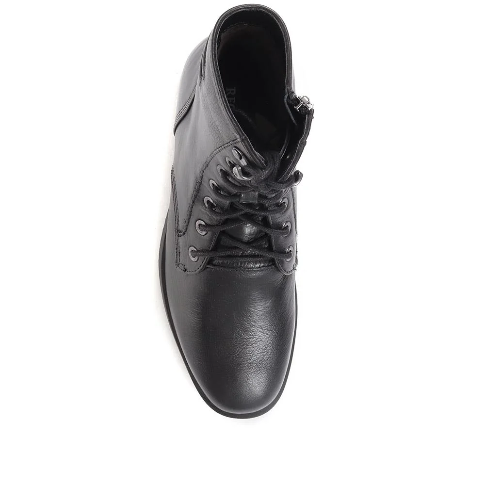 Sabina-03 Leather Ankle Boots - SINO36501 / 322 850 - Black - Image 4