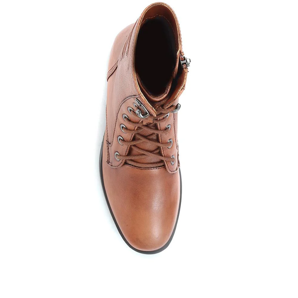 Sabina-03 Leather Ankle Boots - SINO36501 / 322 850 - Tobacco - Image 4