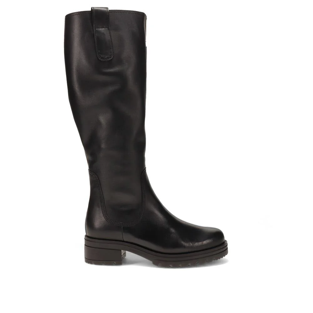 Sadberge Leather Block-Heeled Long Boots - GAB40517 / 325 891 - Black - Image 2
