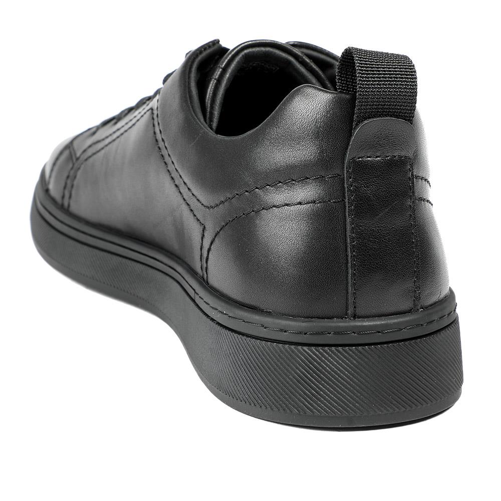 Salvador Leather Lace Up Trainers - SALVADOR / 329 339 - Black Leather - Image 3