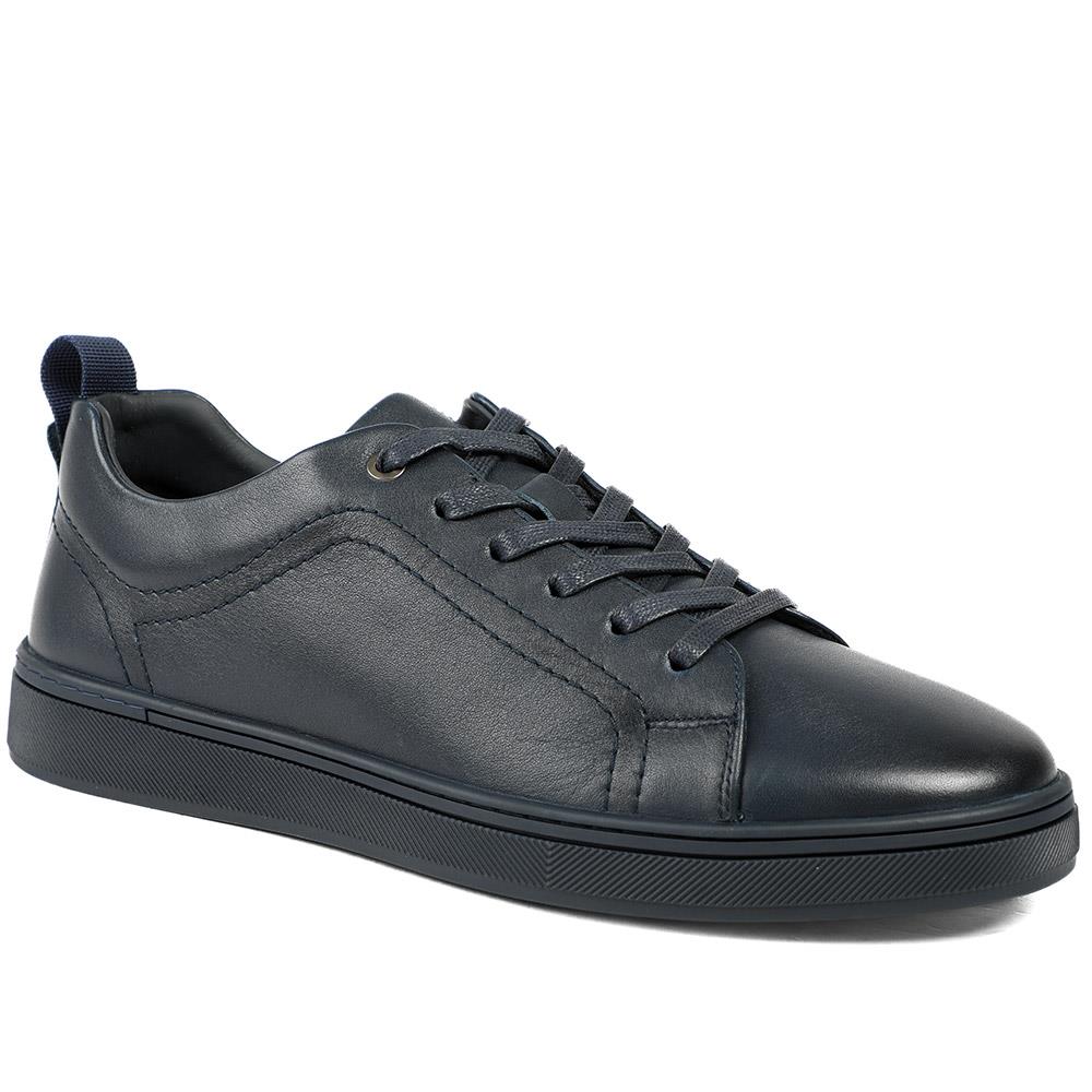 Salvador Leather Lace Up Trainers - SALVADOR / 329 339 - Image 2