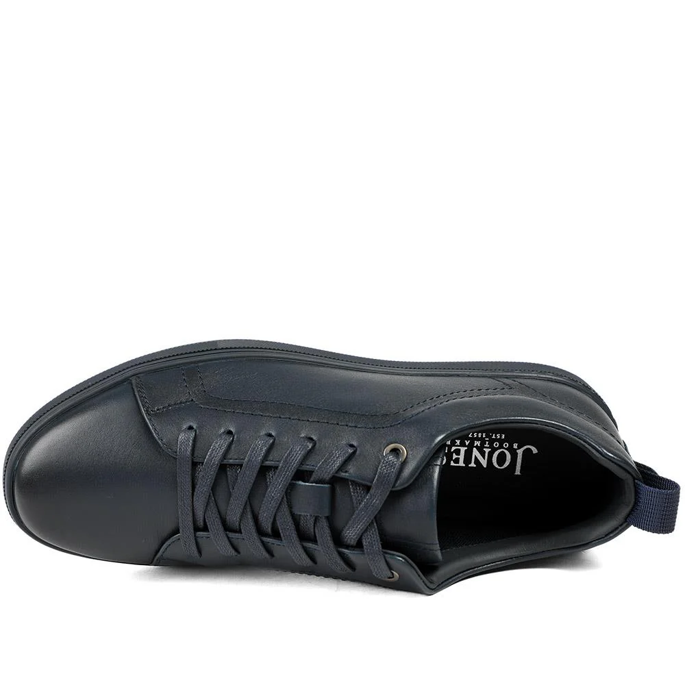 Salvador Leather Lace Up Trainers - SALVADOR / 329 339 - Navy Leather - Image 4