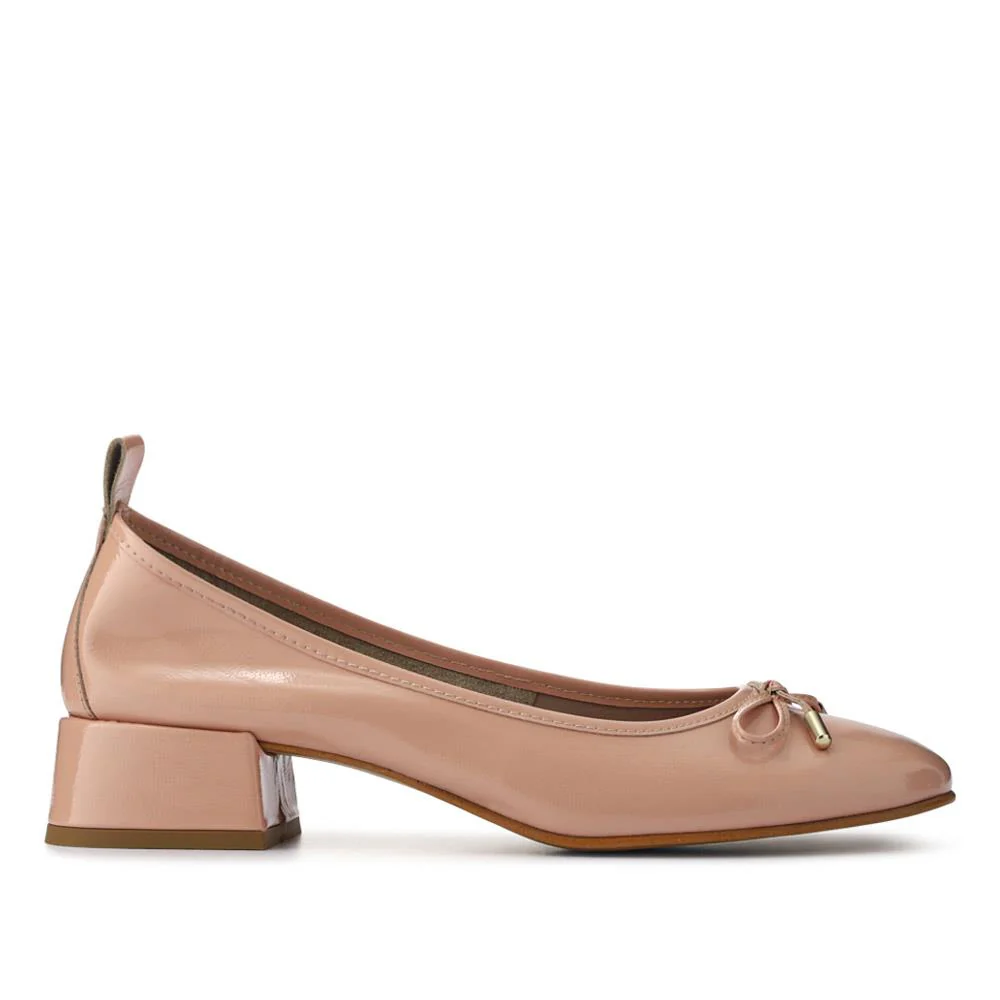 Salvaza Leather Heeled Pumps - SALVAZA / 327 687 - Beige - Image 2