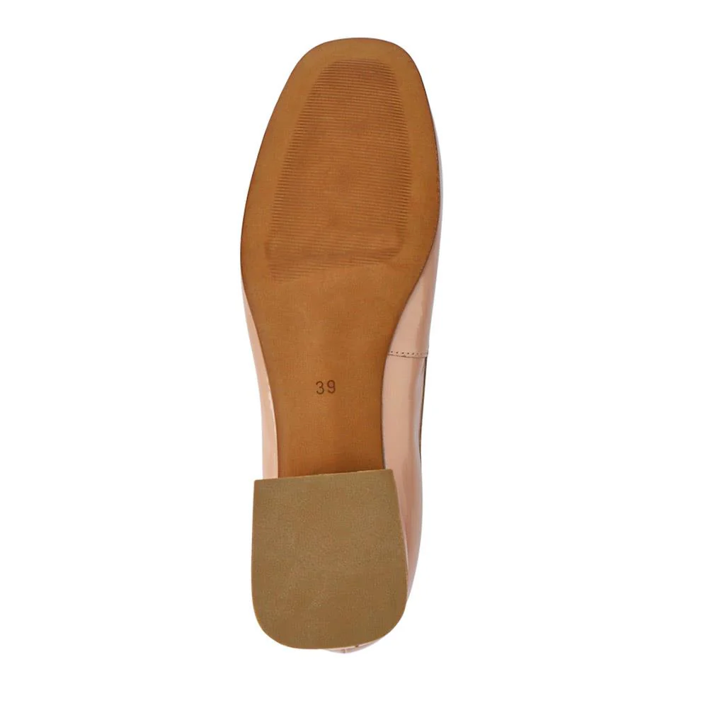 Salvaza Leather Heeled Pumps - SALVAZA / 327 687 - Beige - Image 5