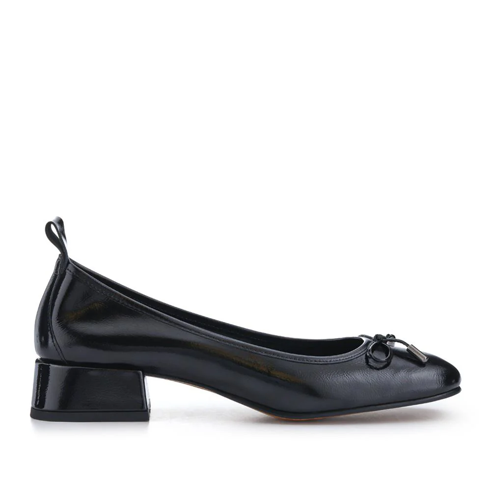 Salvaza Leather Heeled Pumps - SALVAZA / 327 687 - Black - Image 2