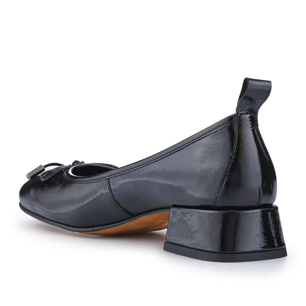 Salvaza Leather Heeled Pumps - SALVAZA / 327 687 - Black - Image 3
