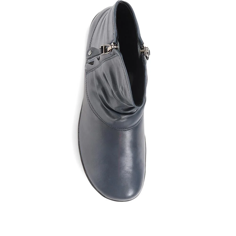 Sanja Leather Boots - JOSEF34504 / 321 002 - Navy - Image 4