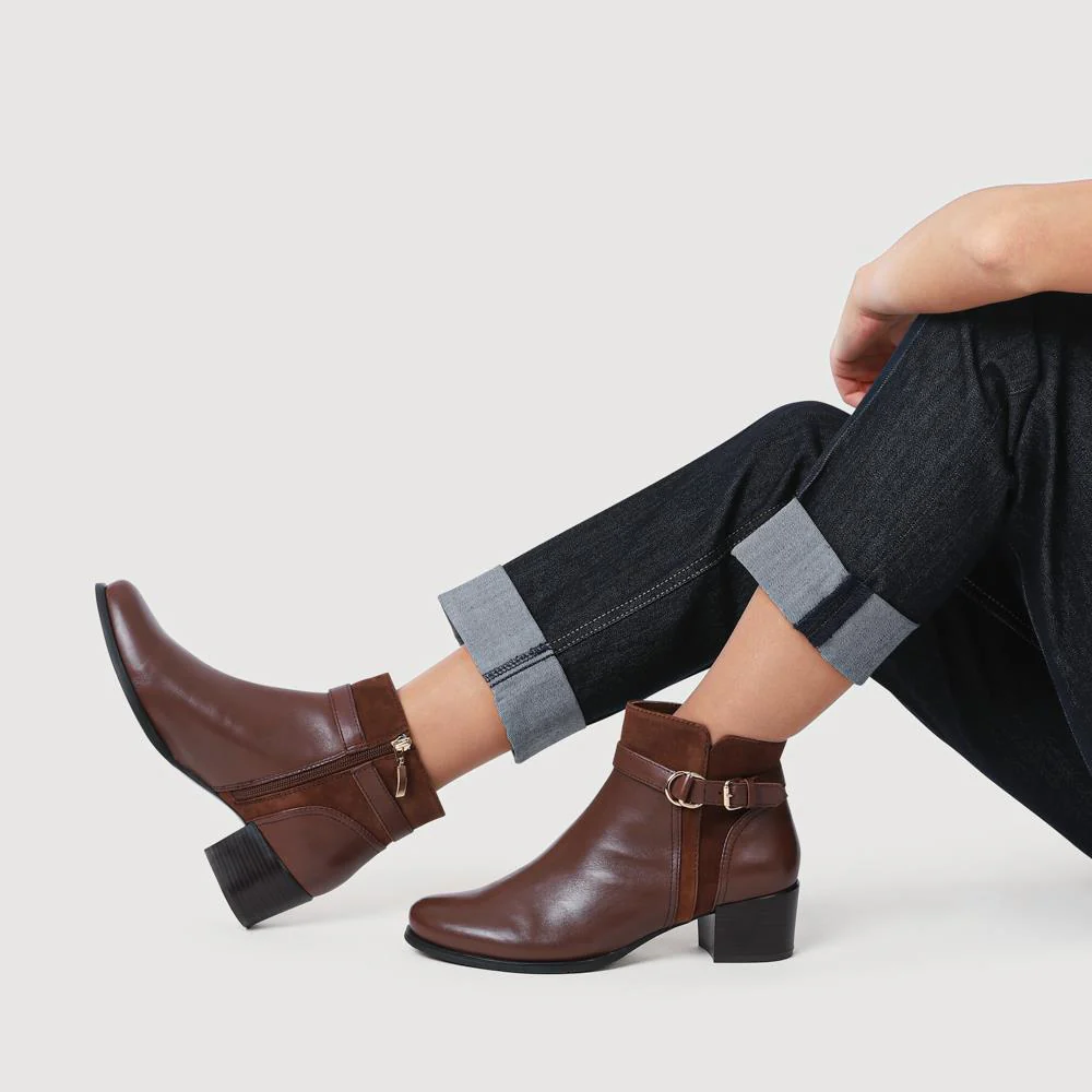 Sarina Heeled Ankle Boots - SARINA / 324 527 - Brown - Image 5