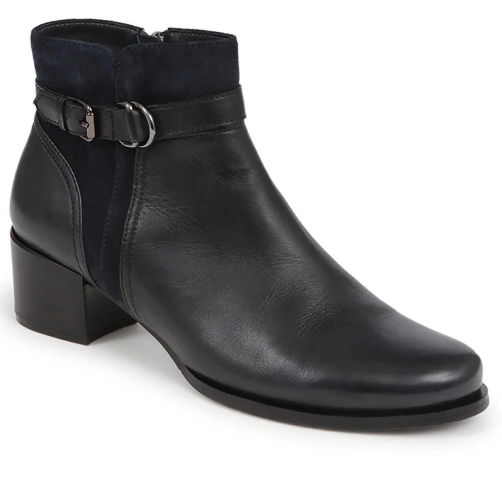 Sarina Heeled Ankle Boots - SARINA / 324 527 - Navy
