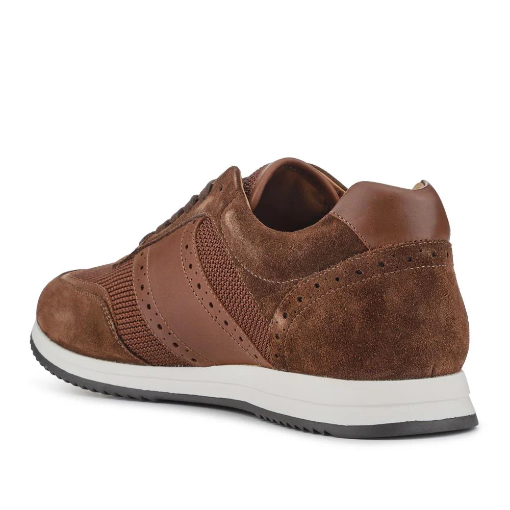Sergio Lace-Up Leather Trainers - SERGIO / 328 071 - Brown Suede - Image 3