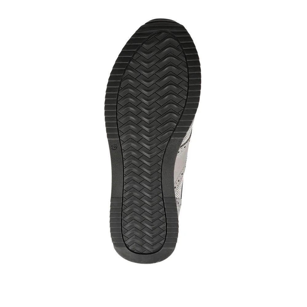Sergio Lace-Up Leather Trainers - SERGIO / 328 071 - Grey Suede - Image 5