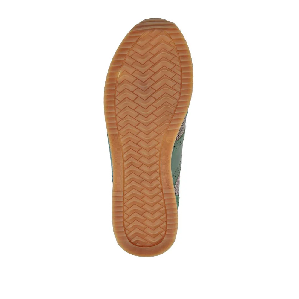 Sergio Lace-Up Leather Trainers - SERGIO / 328 071 - Olive Suede - Image 5