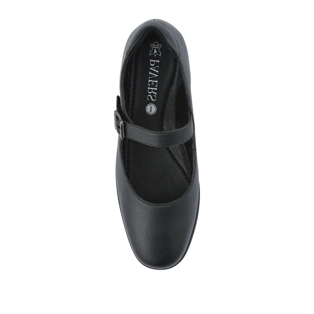 Wide Fit Leather Touch-Fasten Mary Janes - KF42017 / 328 182 - Black - Image 4