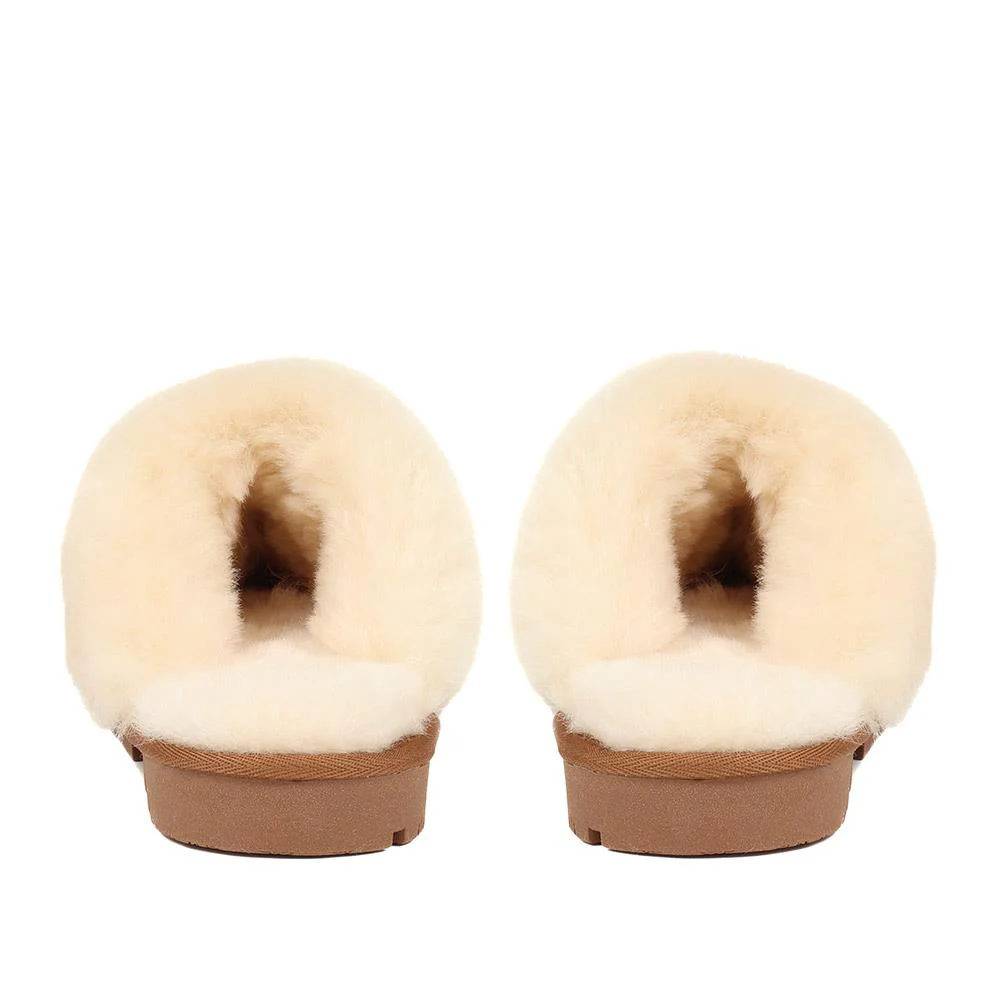 Sheepskin Lined Slippers - DUO38001 / 324 670 - Chestnut - Image 3