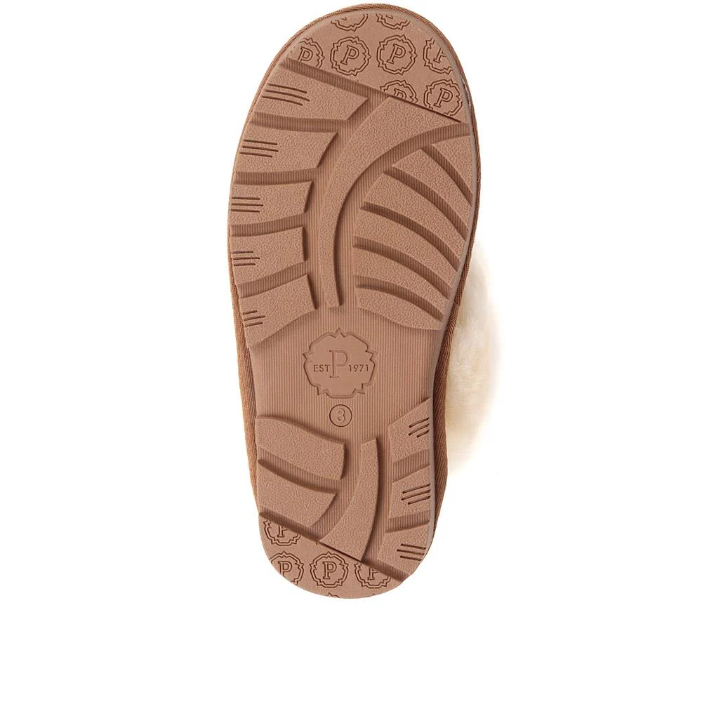 Sheepskin Lined Slippers - DUO38001 / 324 670 - Chestnut - Image 4