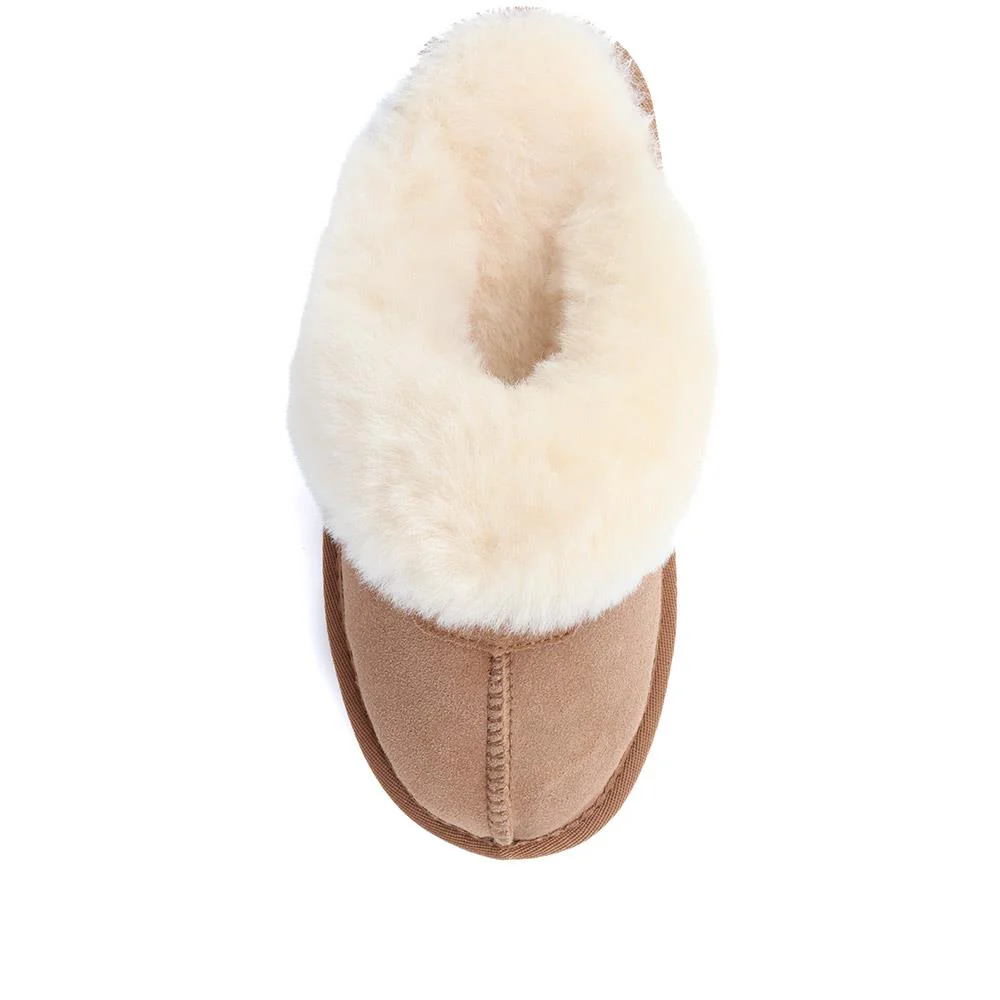 Sheepskin Lined Slippers - DUO38001 / 324 670 - Chestnut - Image 5