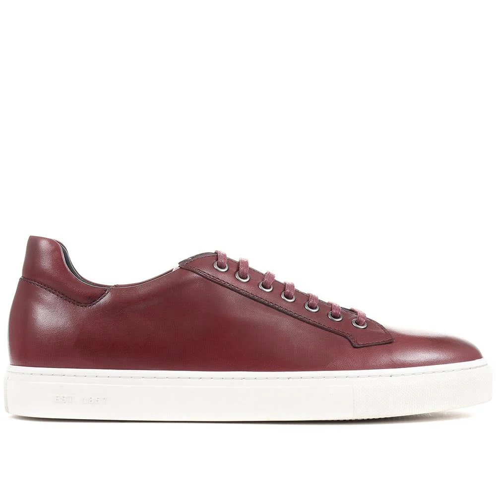 Simon Leather Men's Trainers - SIMON / 319 270 - Burgundy - Image 3