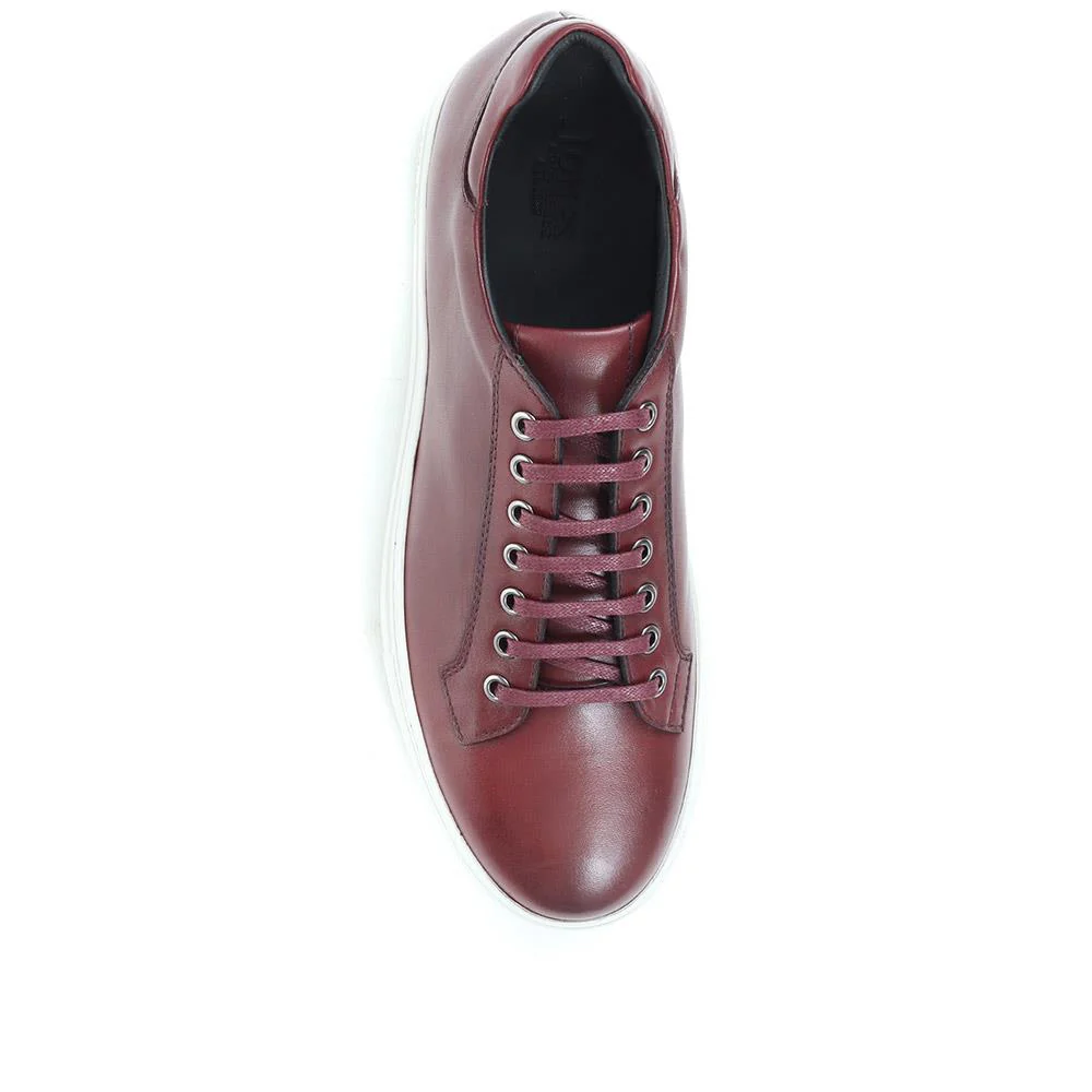 Simon Leather Men's Trainers - SIMON / 319 270 - Burgundy - Image 5