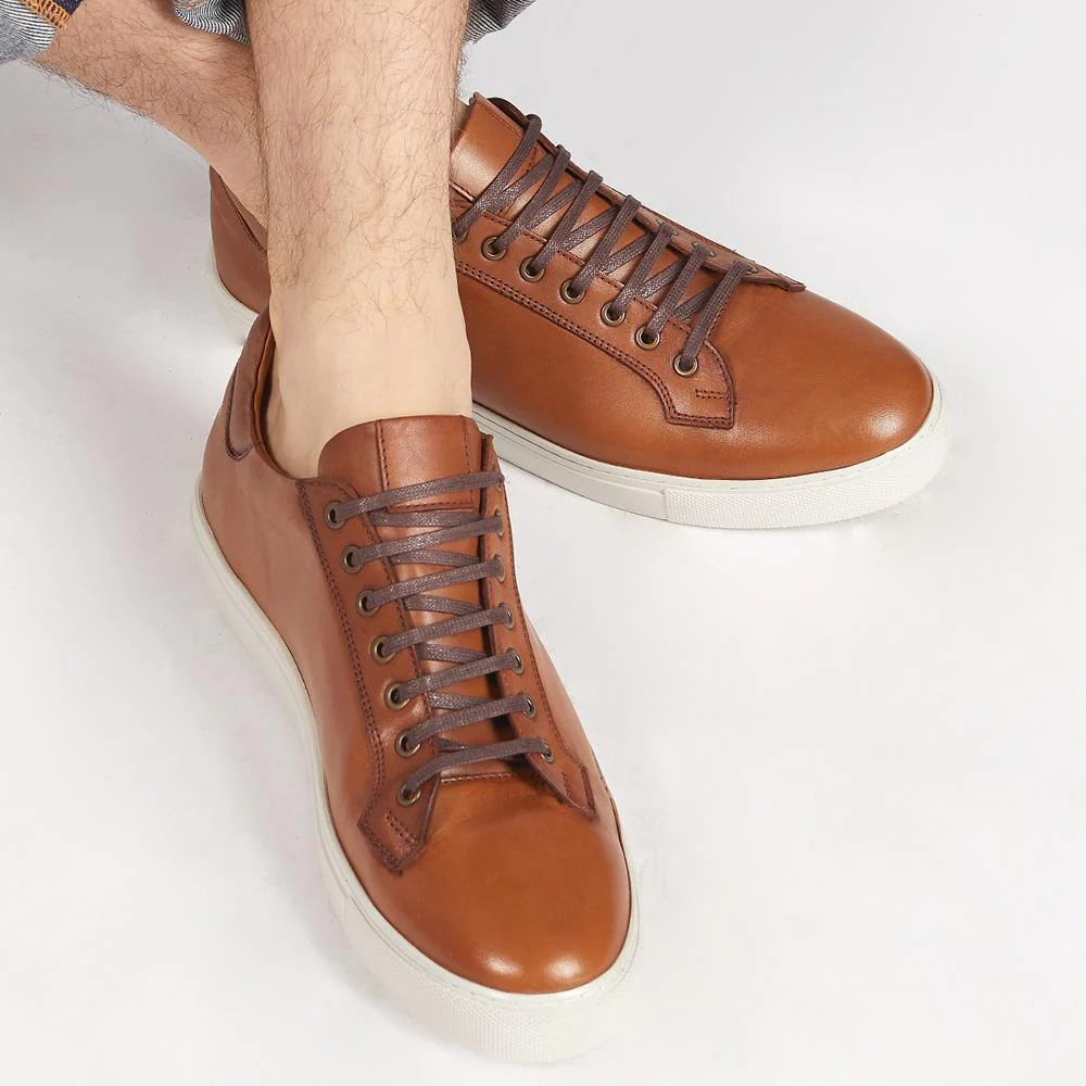 Simon Leather Men's Trainers - SIMON / 319 270 - Tan - Image 6