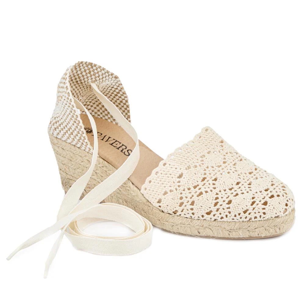 Single Lace Wedge Sandals - LOLLA41000 / 327 578 - Image 2