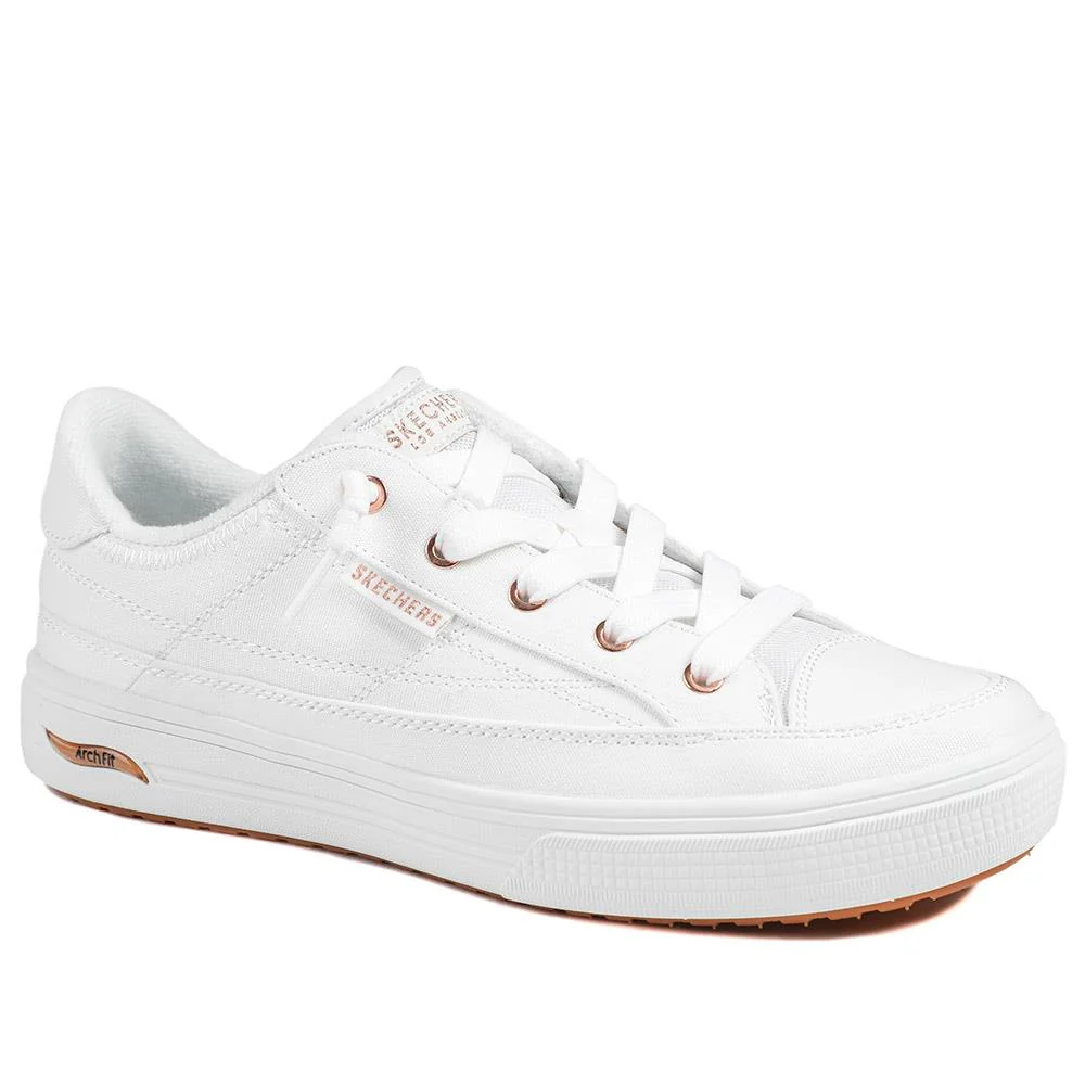 Skechers Arch Fit Arcade Lace Up Trainers - SKE43520 / 328 732 - White