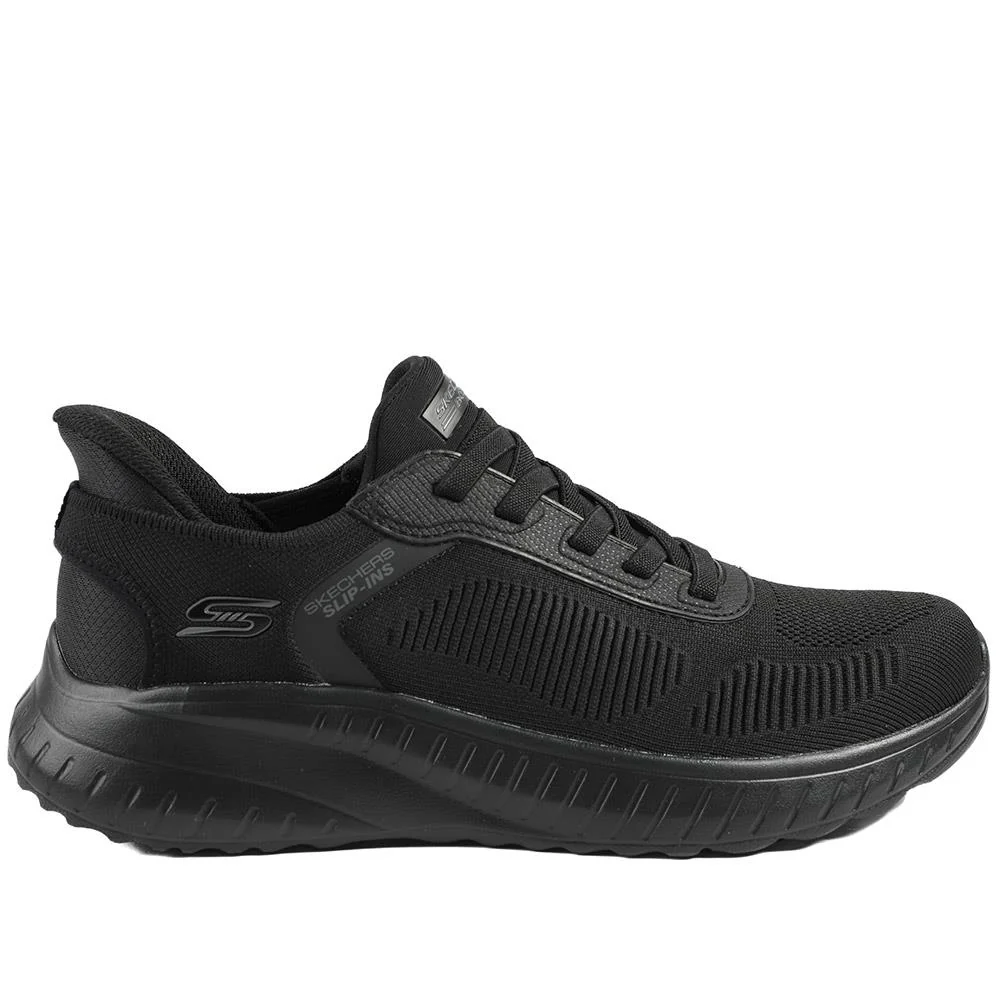 Skechers Bob Squad Chaos Solid Step Trainers - SKE43512 / 328 725 - Black - Image 3