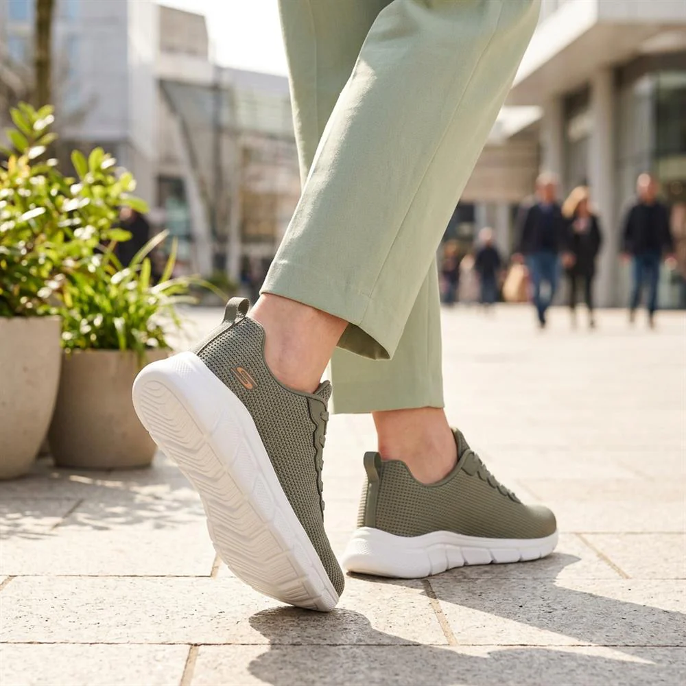 Skechers BOBS Sport B Flex Trainers - SKE43010 / 328 837 - Olive - Image 2