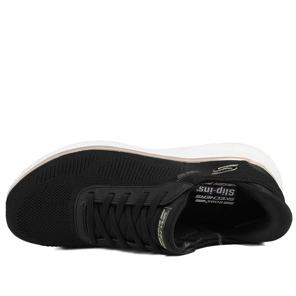 Skechers BOBS Squad Chaos Current-Muse Trainers - SKE43517 / 328 733 - Black-Rose Gold - Image 5