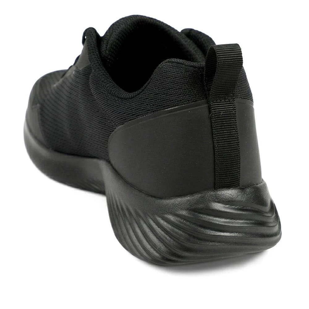 Skechers Bounder Arcadia Lace Up Trainers - SKE43049 / 328 705 - Black-Black - Image 3